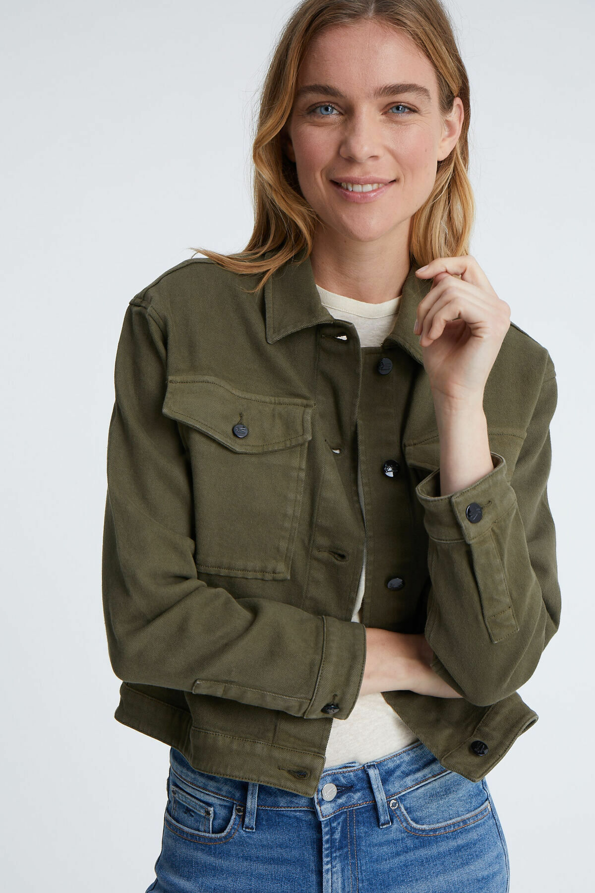 Denham dames Harrow Jacket groen online kopen bij No HARROW-ARMY GREEN | Where jeans meet fashion