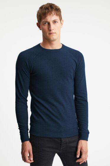 Denham heren sweater JV Raglan donkerblauw