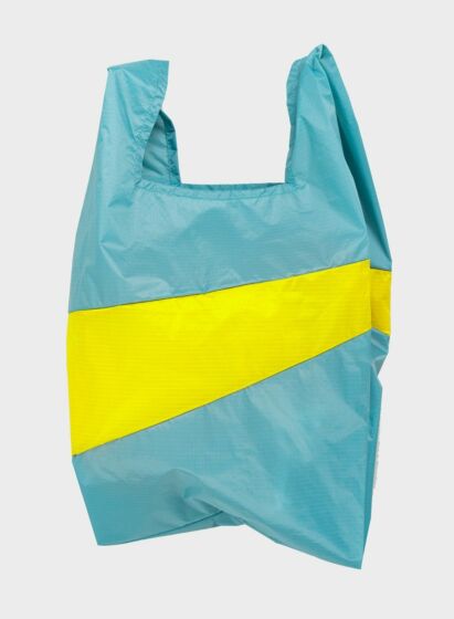 Susan Bijl shopping bag Large blauw en geel