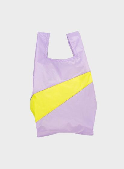 Susan Bijl shopping bag Medium Idea & Fluo Yellow