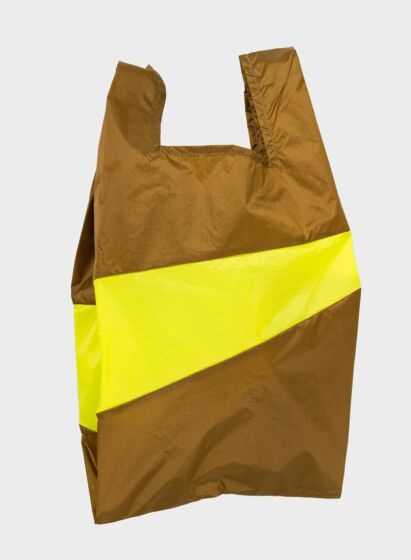 Susan Bijl shopping bag Large Make & Fluo Yellow